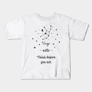 Key phrases of the zodiac signs: Virgo Kids T-Shirt